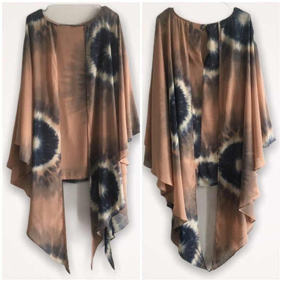 River Island Dresses & Skirts - River Island Tie Dye Tunic Mini Shift Dress Size 2